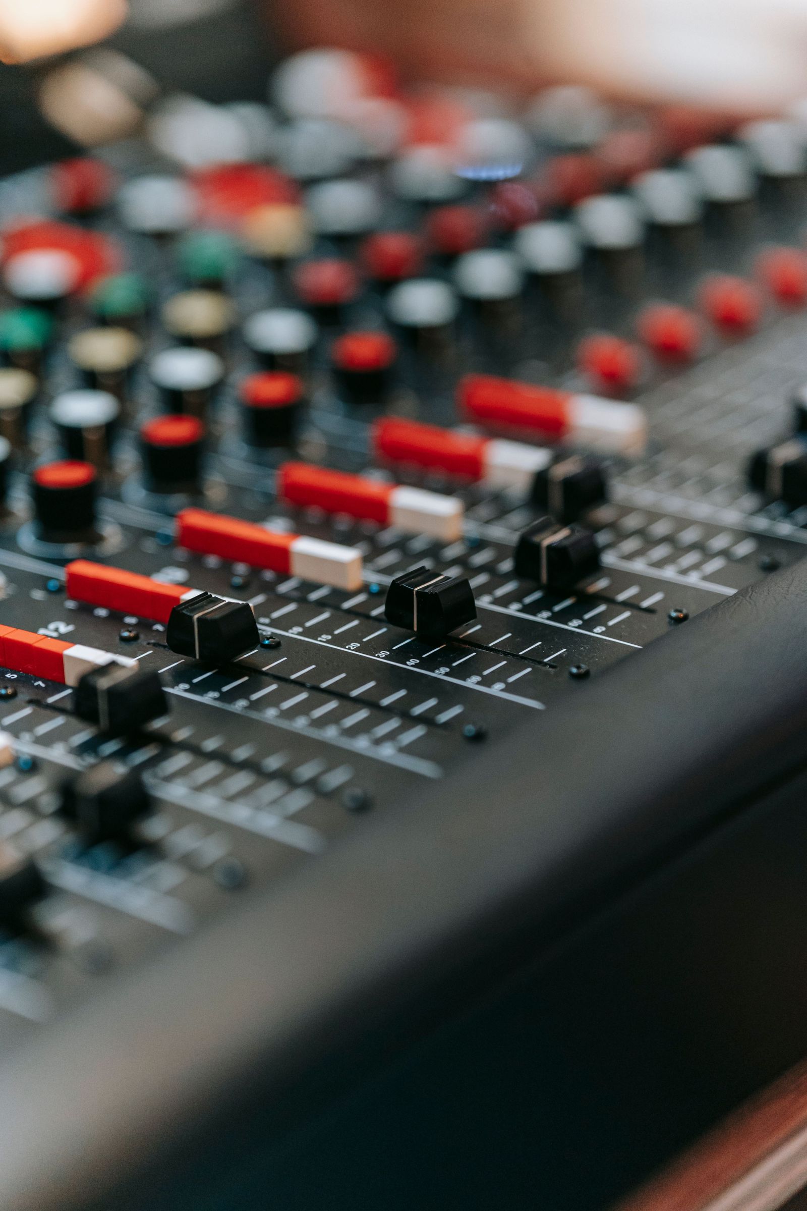 A recording session in a studio.